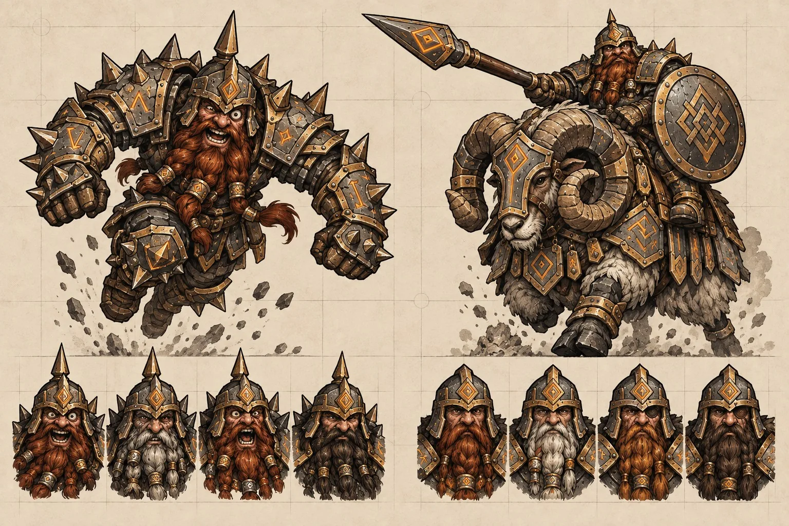 Berserker de Espinhos e Cavaleiro de Carneiro