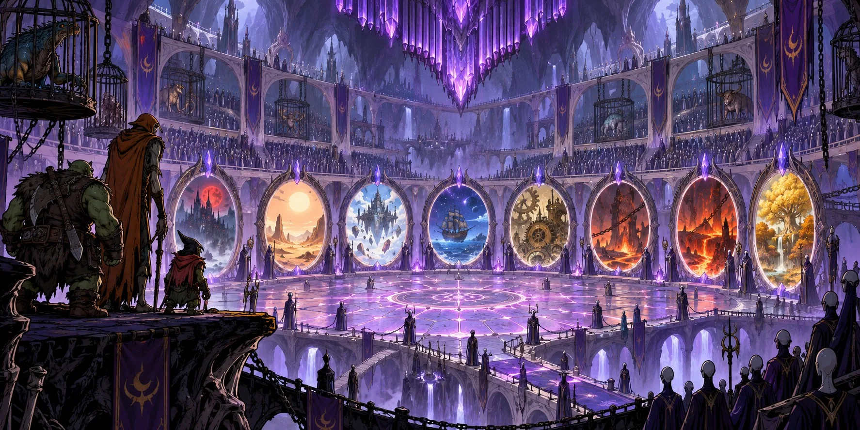 Uma arena que simula mundos