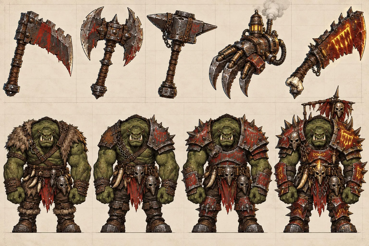 Armas e armaduras de Grighzuz